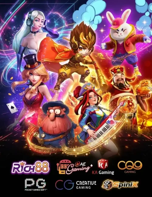 สล็อตออนไลน์ รวมค่าย PG Rich88 CQ9 KA Gaming Spinix เกมสล็อตแตกง่าย โบนัสเยอะ เว็บตรง